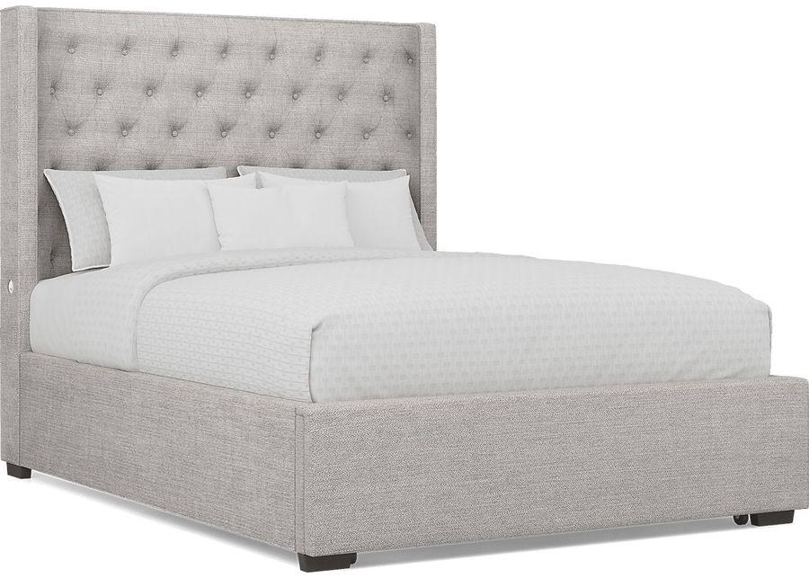 Kailey Park Charcoal 7 Pc Bedroom With Harlow Hill Gray Queen Upholstered Storage Bed