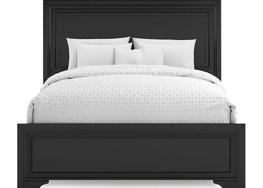 Belcourt Black 3 Pc Queen Panel Bed