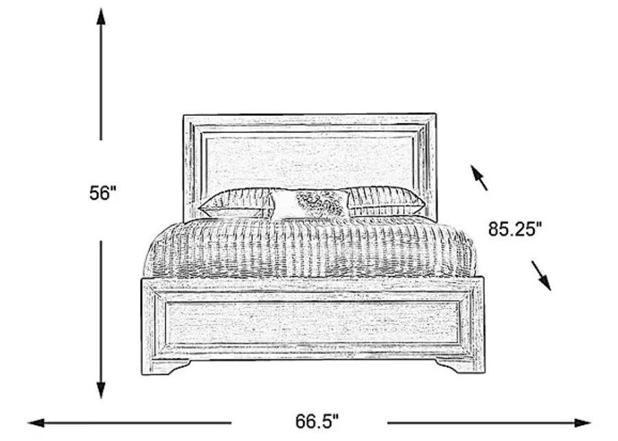 Belcourt Black 3 Pc Queen Panel Bed