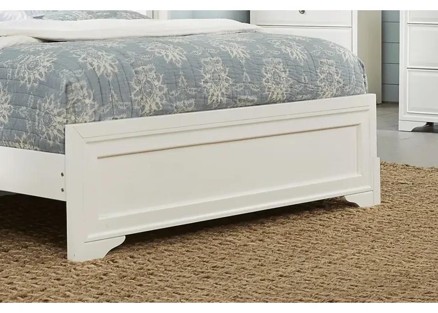 Belcourt White 3 Pc King Upholstered Sleigh Bed