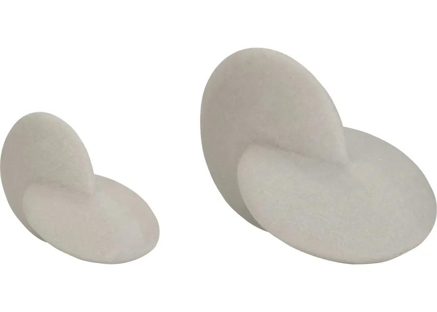 Burgfitch White Sculpture, Set of 2