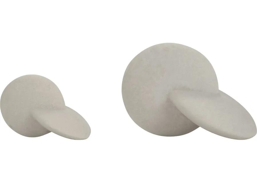 Burgfitch White Sculpture, Set of 2