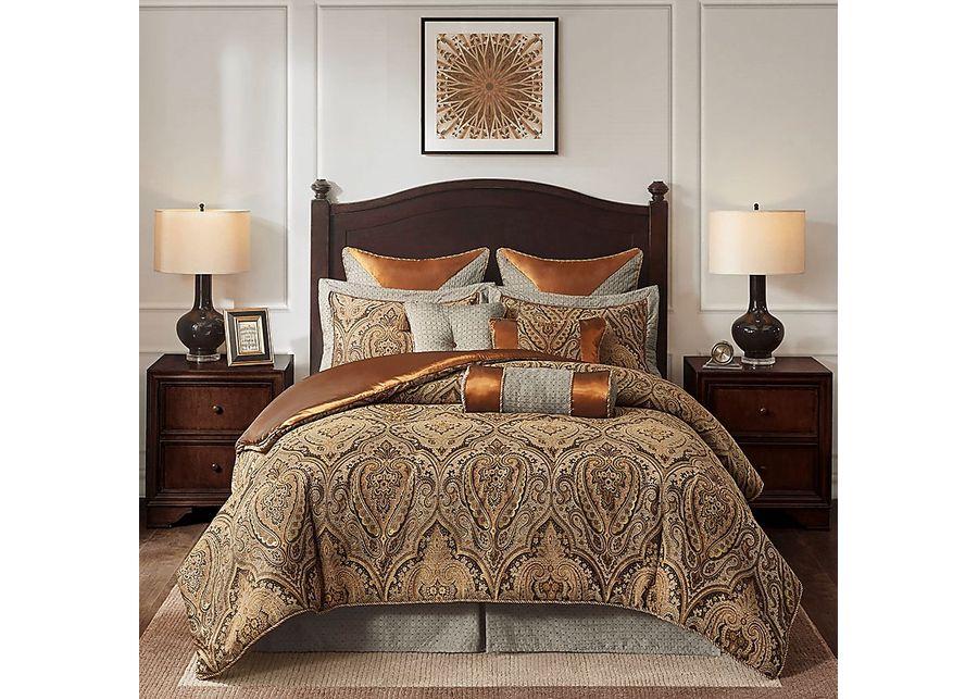 Danom, Brown 10pc King Comforter Set