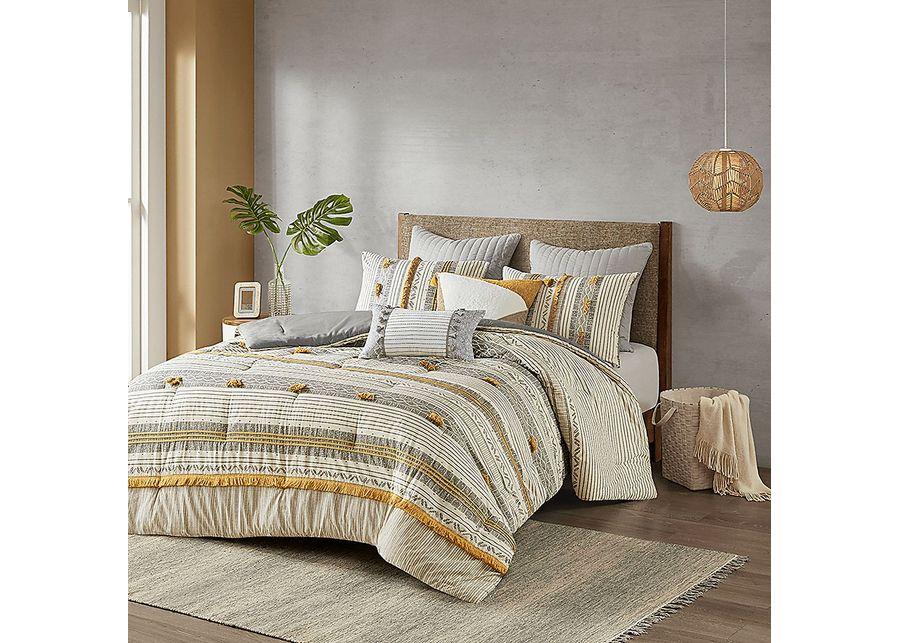 Saedi Gray King/ Cal 3 pc Comforter Set