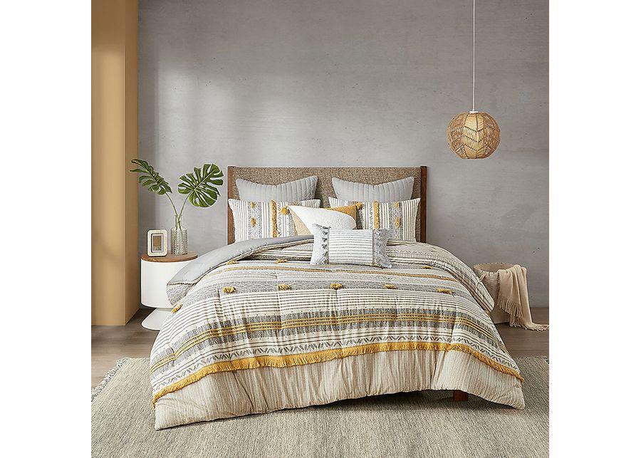 Saedi Gray King/ Cal 3 pc Comforter Set