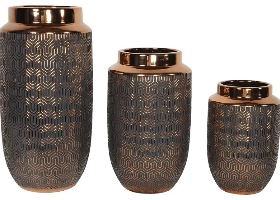 Ramla Gold Vase, Set of 3