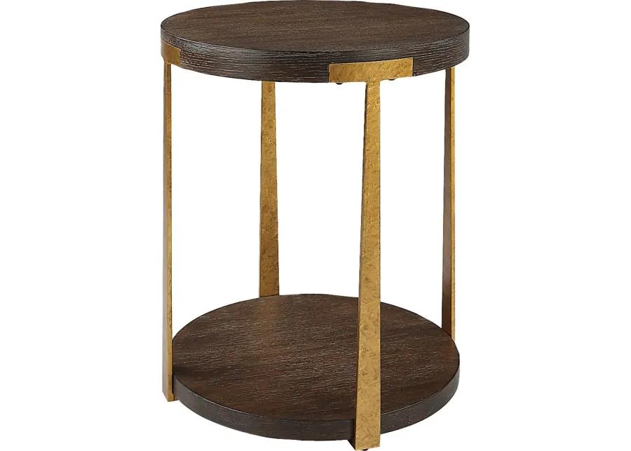 Felge Brown Accent Table