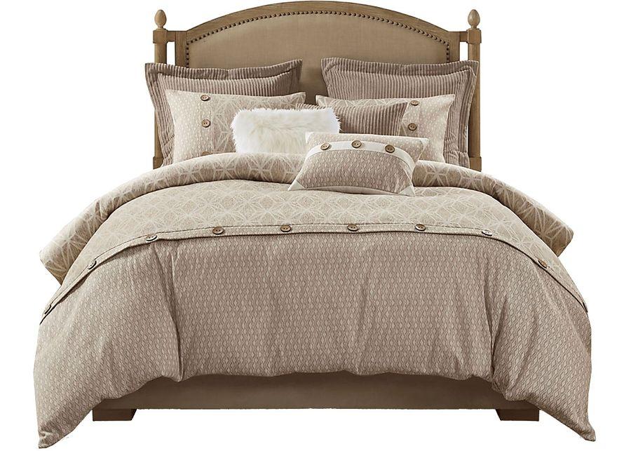 Erixa Beige Queen Comforter Set