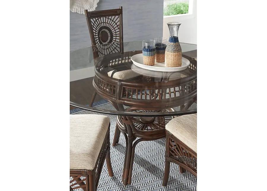 Island Sunrise Brown Rattan Dining Table