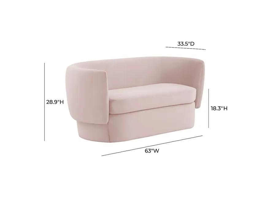 Fiaba Blush Loveseat