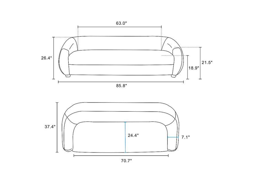 Azurelee Cream Sofa