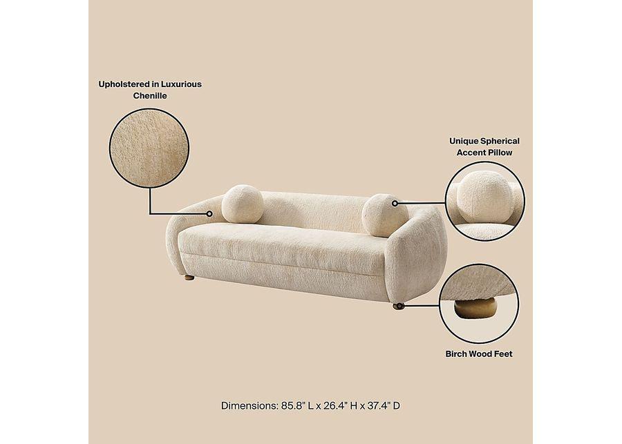 Azurelee Cream Sofa