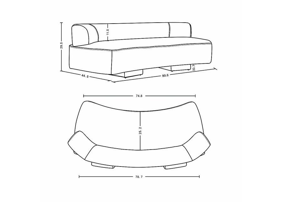 Mipolomol Beige Loveseat