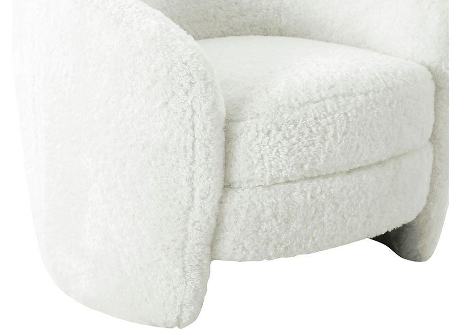 Geoley White Accent Chair