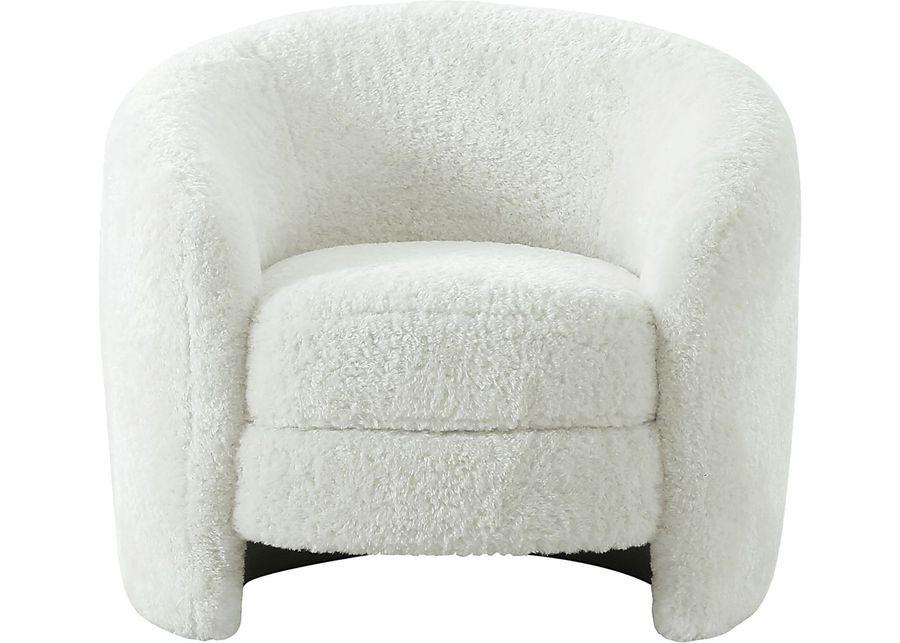 Geoley White Accent Chair