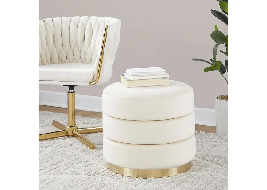 Sorbonne Cream Ottoman