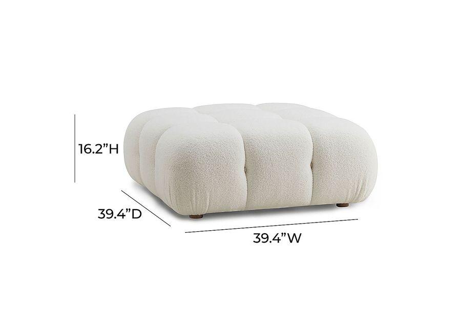 Crianza Cream Ottoman