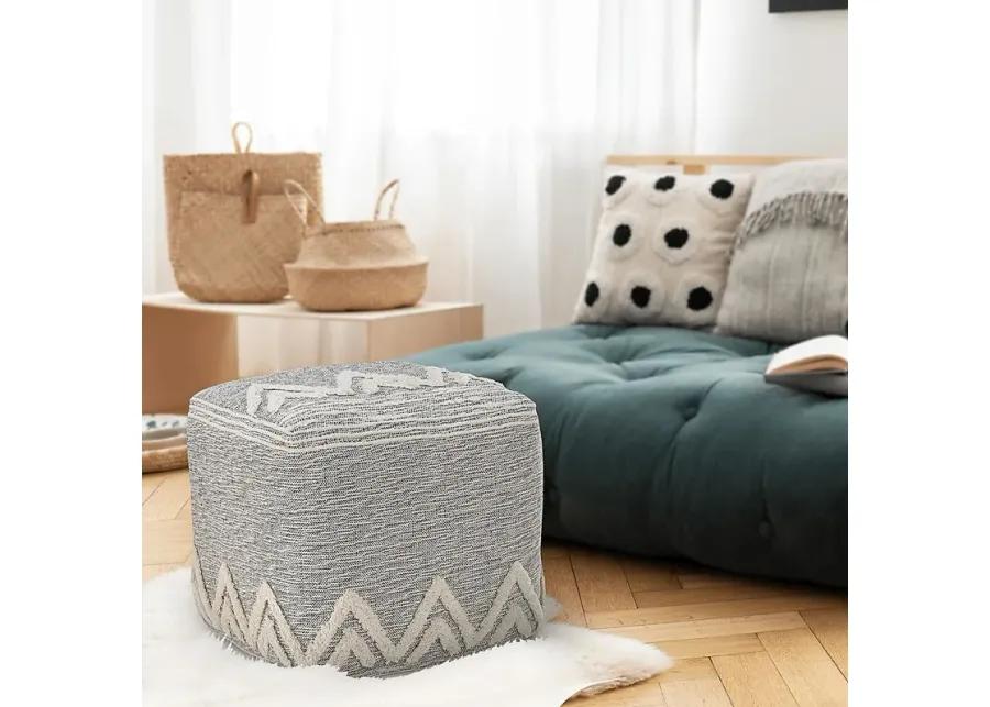 Piziti Gray/Ivory Pouf