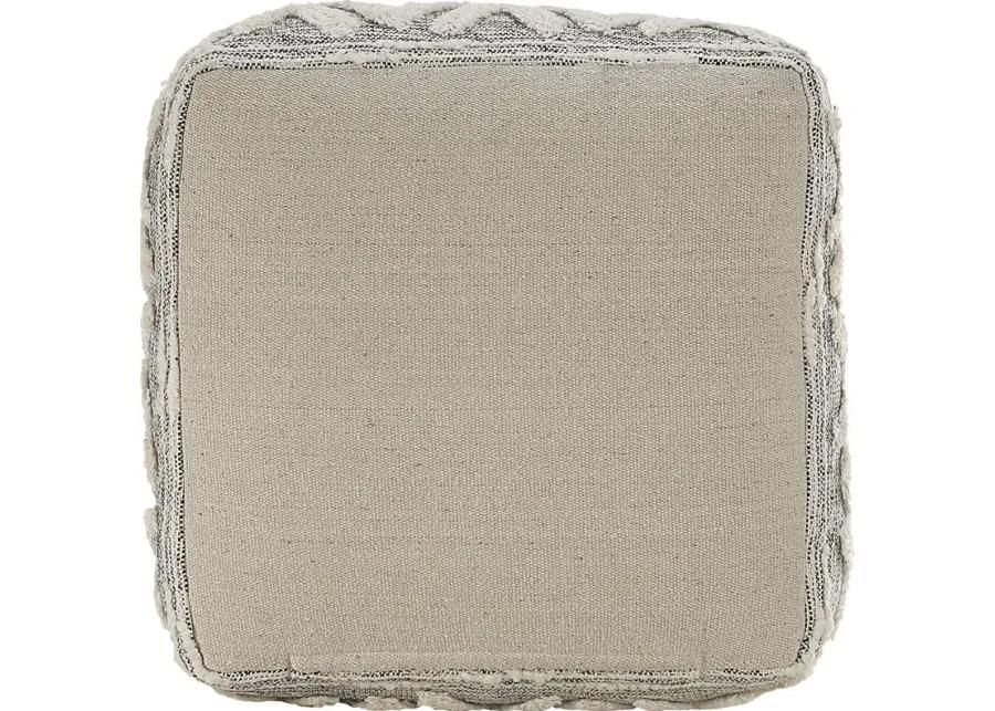 Piziti Gray/Ivory Pouf