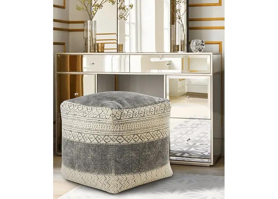 Moshor Taupe/Gray Pouf