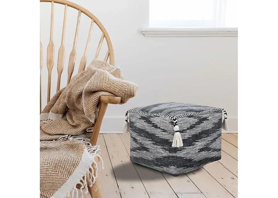 Pasemu Gray/Black Pouf