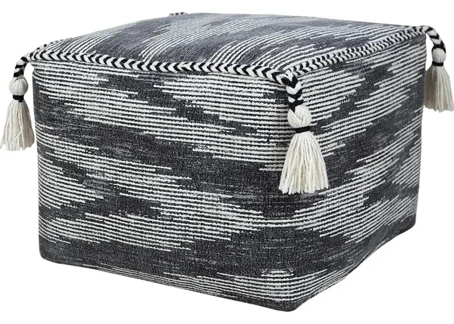 Pasemu Gray/Black Pouf