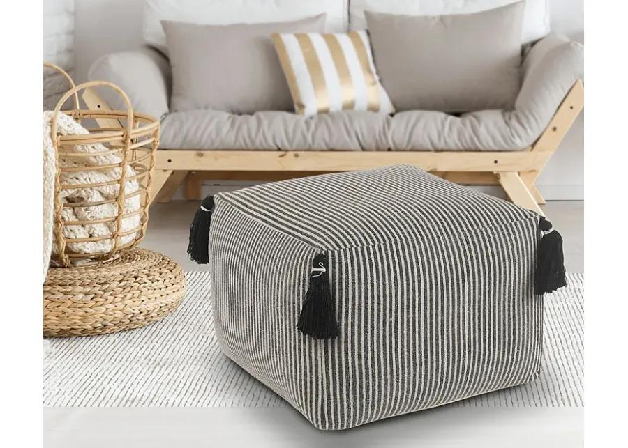 Witboi Gray/Black Pouf