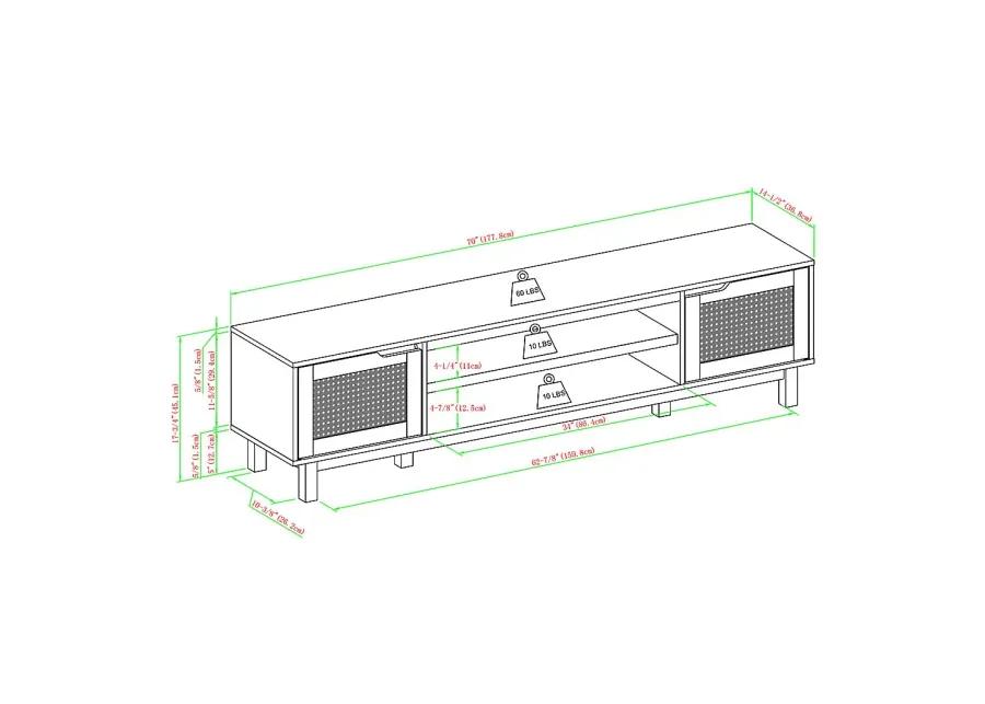 Stelten Black 70 in. Console