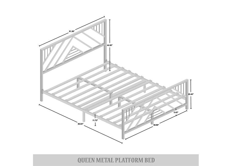 Bainfair Brown Queen Metal Bed