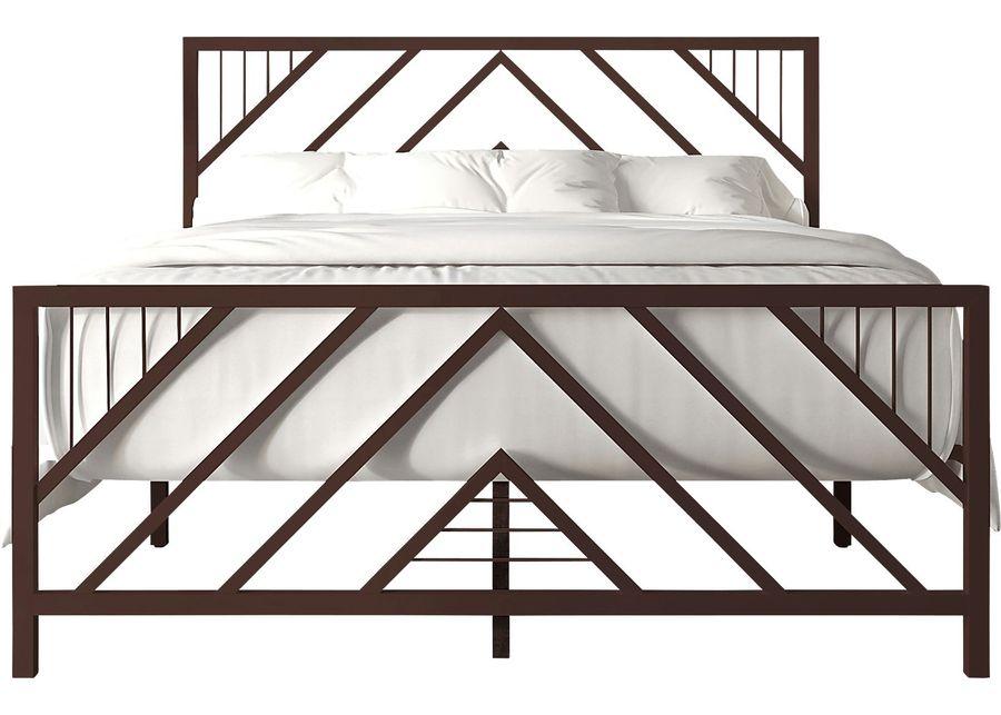 Bainfair Brown Queen Metal Bed