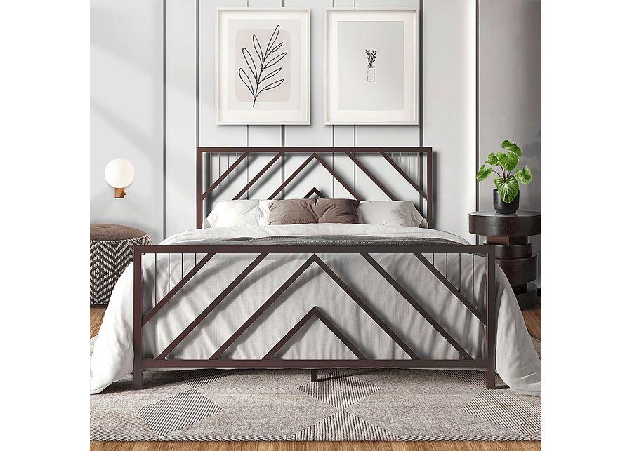 Bainfair Brown Queen Metal Bed