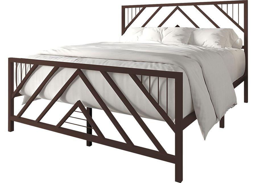 Bainfair Brown King Metal Bed