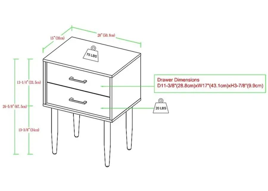 Shealy White Nightstand