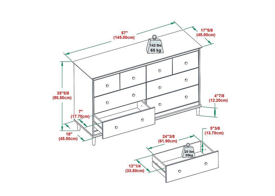 Murrell Gray 6 Drawer Dresser