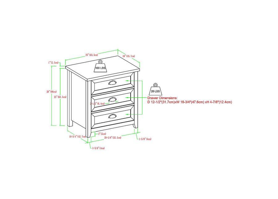 Milesford White Nightstand