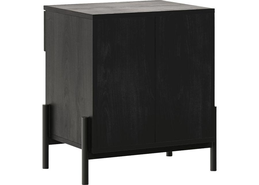 Megary Black Nightstand