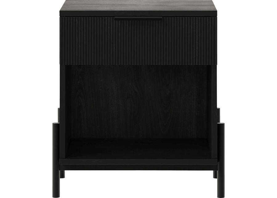 Megary Black Nightstand