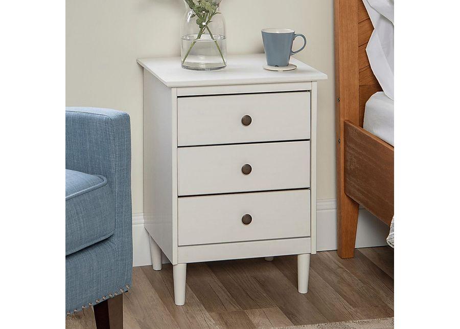 Kingshall White Nightstand