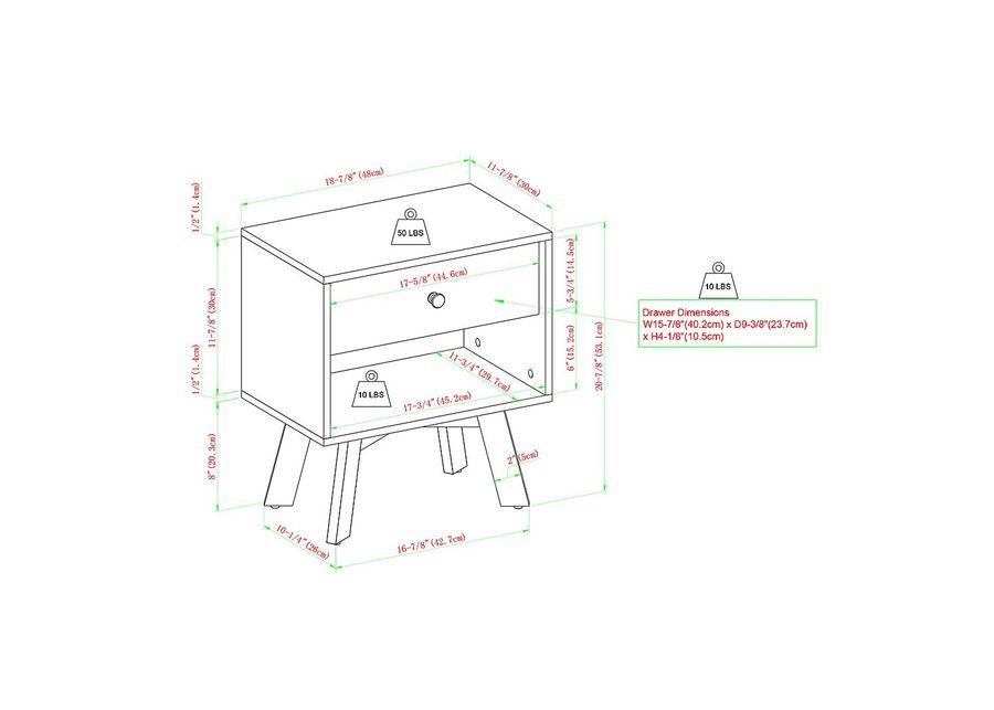 Baleville Oak Nightstand