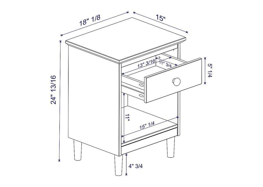 Cadmium Walnut Nightstand