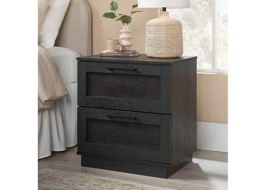 Allebach Black Nightstand