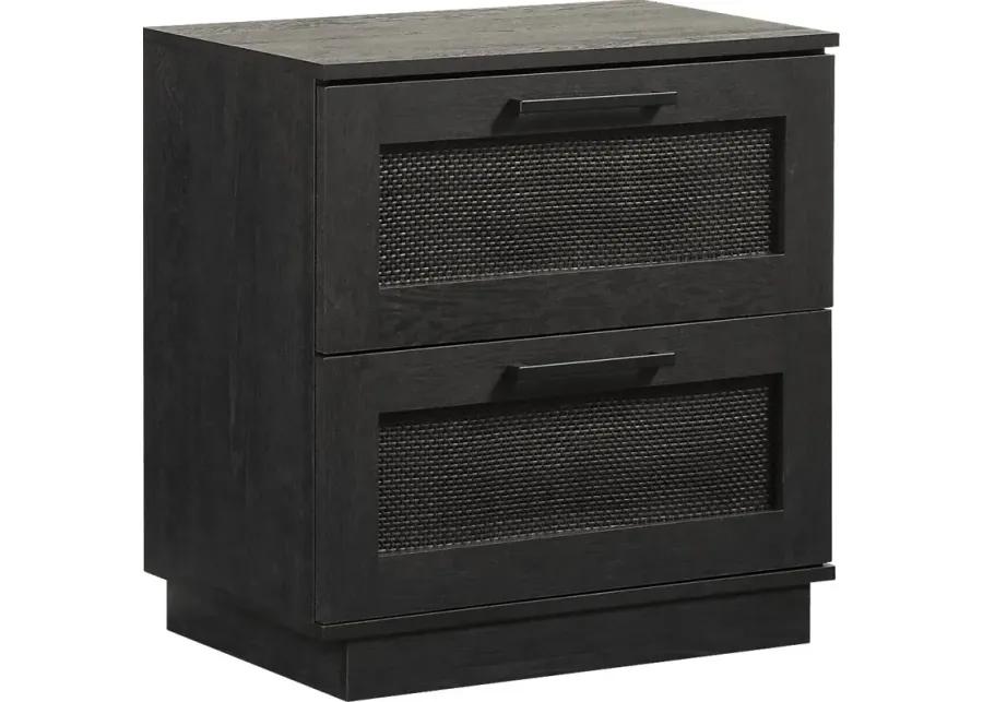 Allebach Black Nightstand