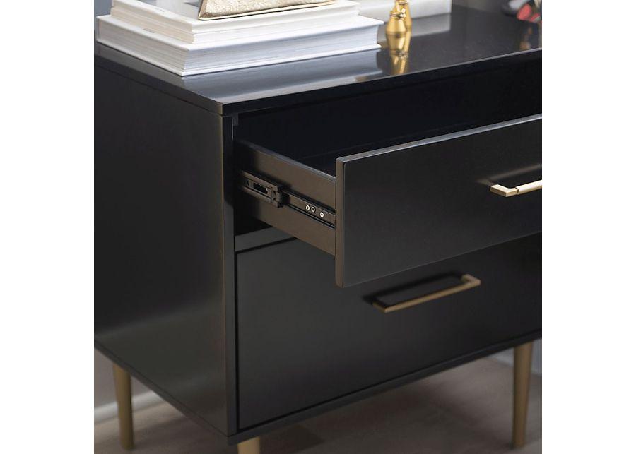 Thyson Black Nightstand