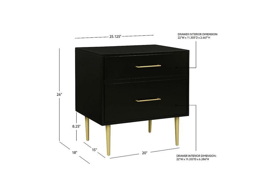 Thyson Black Nightstand