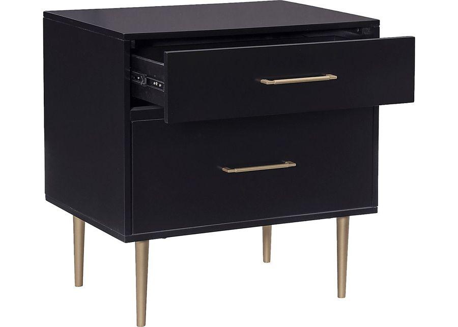 Thyson Black Nightstand