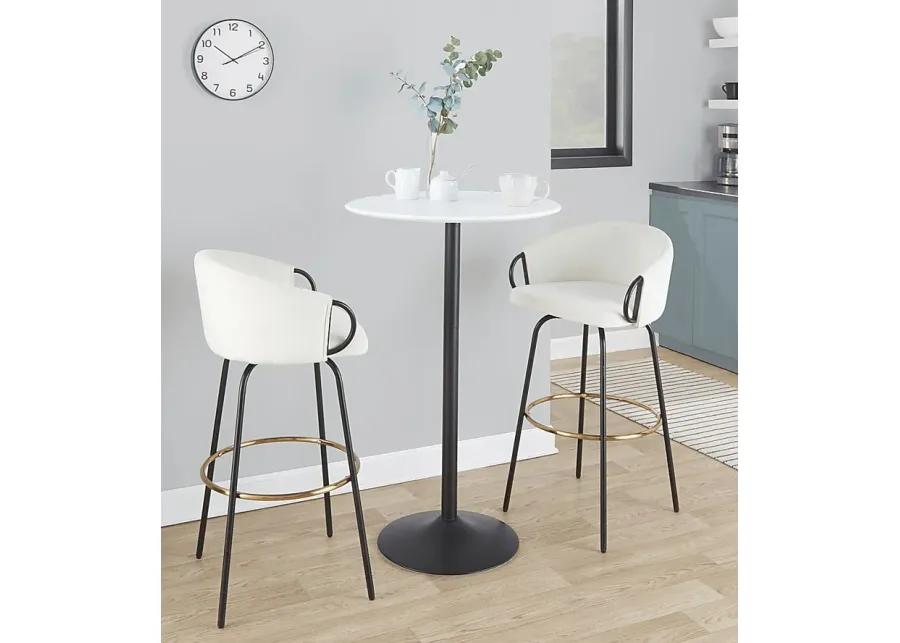 Tallfern White Adjustable Pub Table