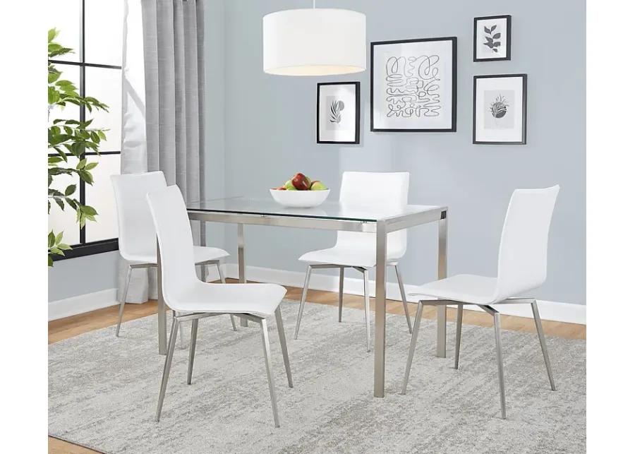 Upsall I White 5pc Dining Set