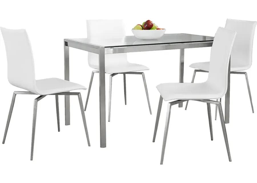 Upsall I White 5pc Dining Set