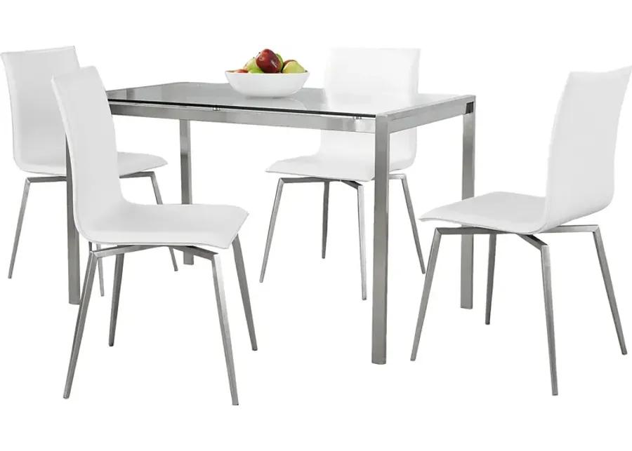 Upsall I White 5pc Dining Set