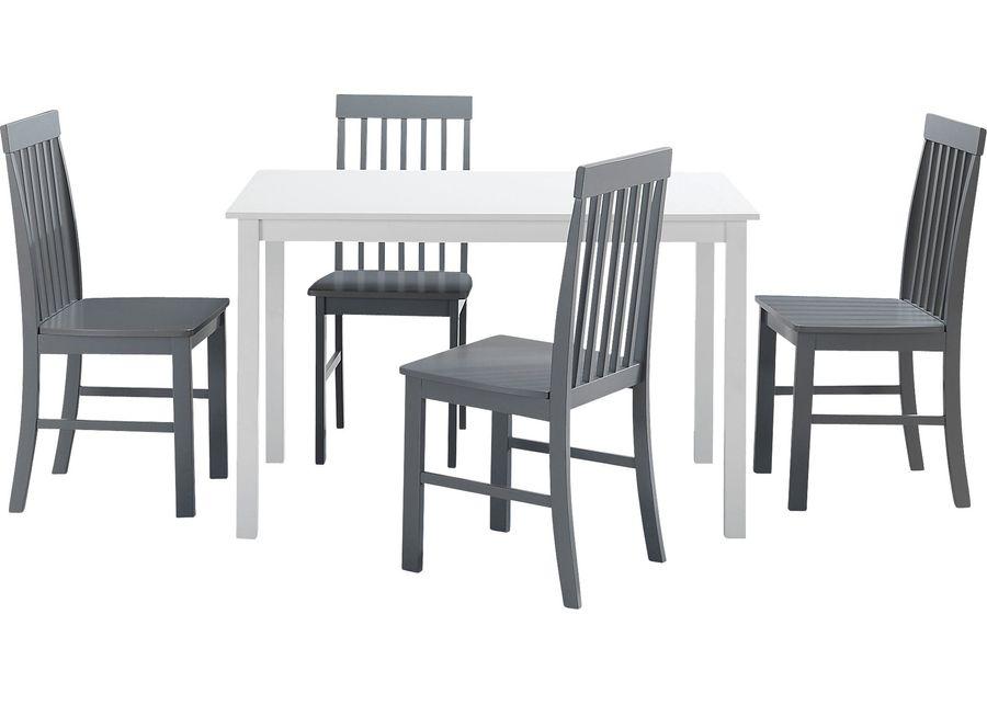 Pamrapo White 5 pc. Dining Set